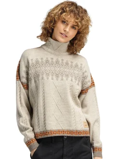 Dale of Norway Høy Hals-Aspoy Ullgenser Dame Sand Copper Mountainstone