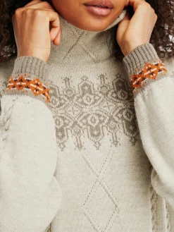 Dale of Norway Høy Hals-Aspoy Ullgenser Dame Sand Copper Mountainstone