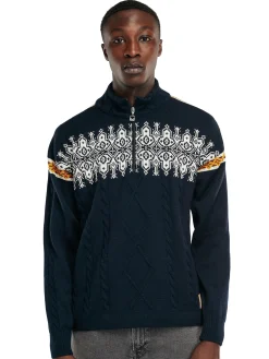 Dale of Norway Half-Zip-Aspoy Ullgenser Herre Navy Offwhite