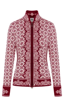 Dale of Norway Kort Ulljakke Og Cardigan-Christiania Ulljakke - Merino Mork Rod