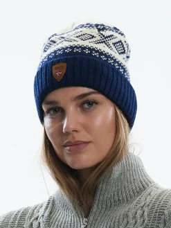 Dale of Norway Luer-Cortina 1956 Lue Norsk Ull Unisex Mork Bla