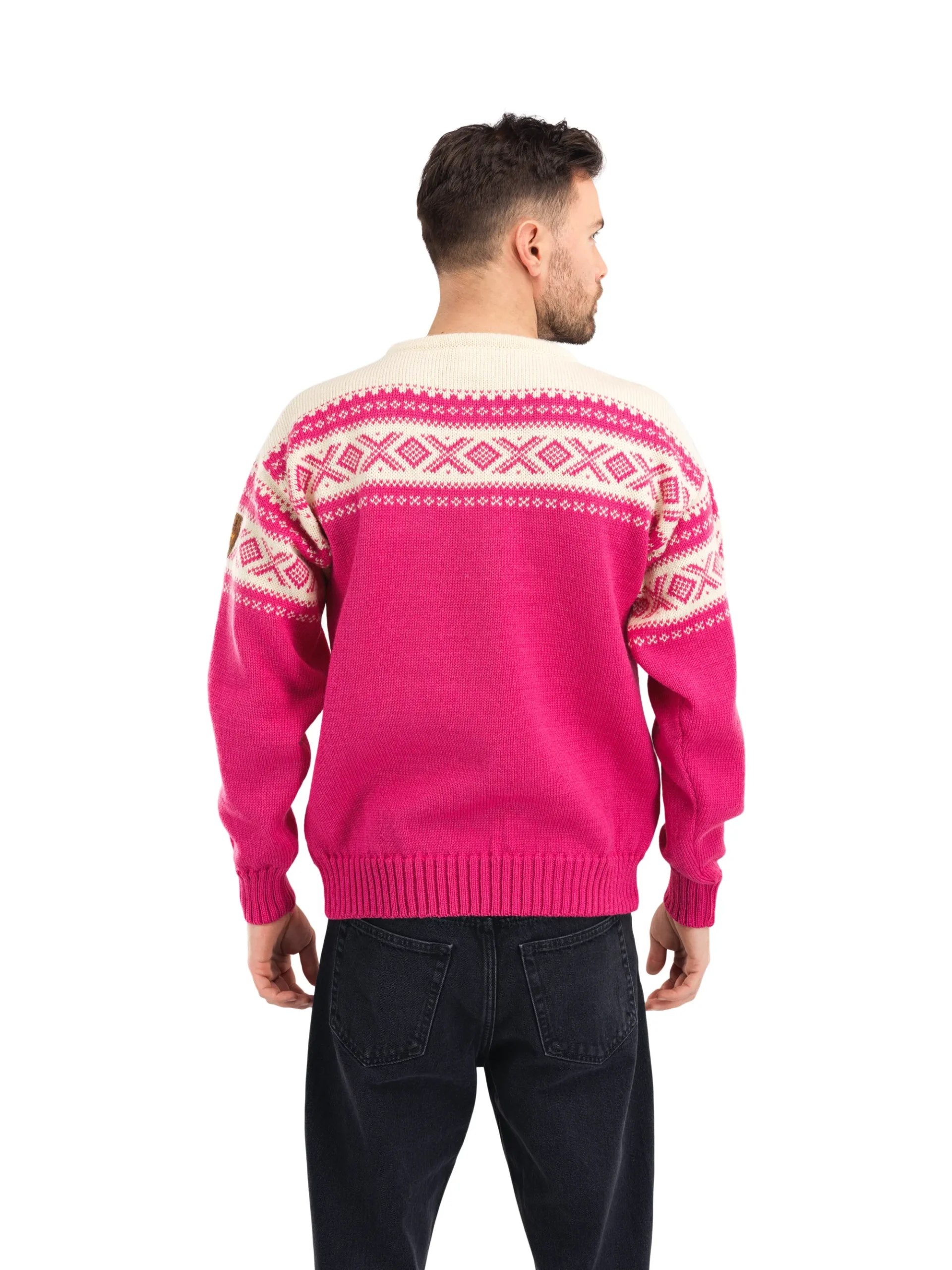 Dale of Norway Rund Hals-Cortina 1956 Unisex Genser - Norsk Ull Rosa