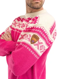 Dale of Norway Rund Hals-Cortina 1956 Unisex Genser - Norsk Ull Rosa