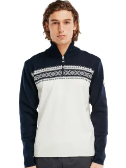 Dale of Norway Half-Zip-Dalestolen Merino Ullgenser Herre Offwhite