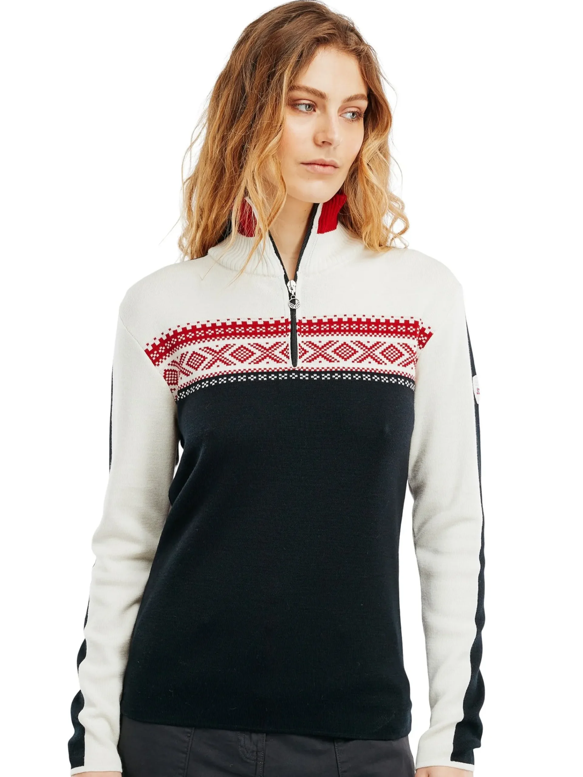 Dale of Norway Half-Zip-Dystingen Merino Ullgenser Dame Sort
