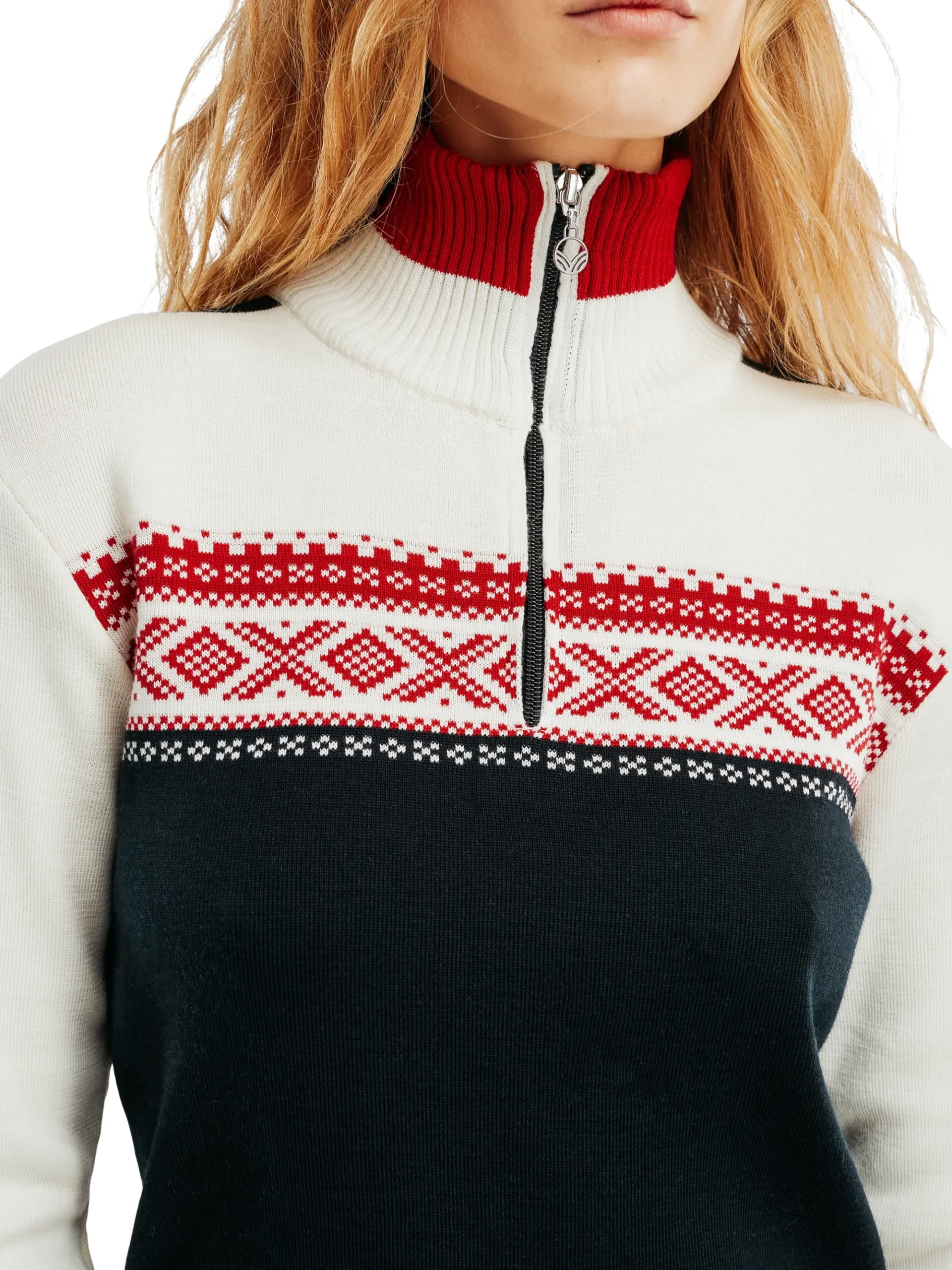Dale of Norway Half-Zip-Dystingen Merino Ullgenser Dame Sort