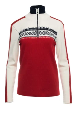 Dale of Norway Half-Zip-Dystingen Merino Ullgenser Dame Rod