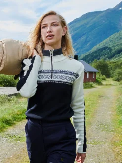 Dale of Norway Half-Zip-Dystingen Merino Ullgenser Dame Sort