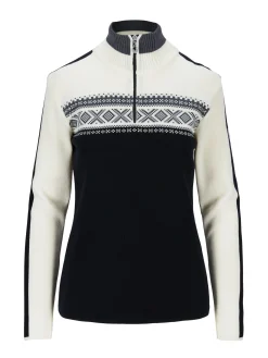 Dale of Norway Half-Zip-Dystingen Merino Ullgenser Dame Sort