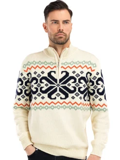 Dale of Norway Half-Zip-Falkeberg Herregenser Offwhite Sort