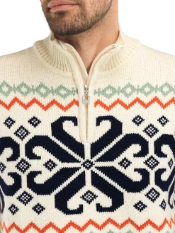 Dale of Norway Half-Zip-Falkeberg Herregenser Offwhite Sort