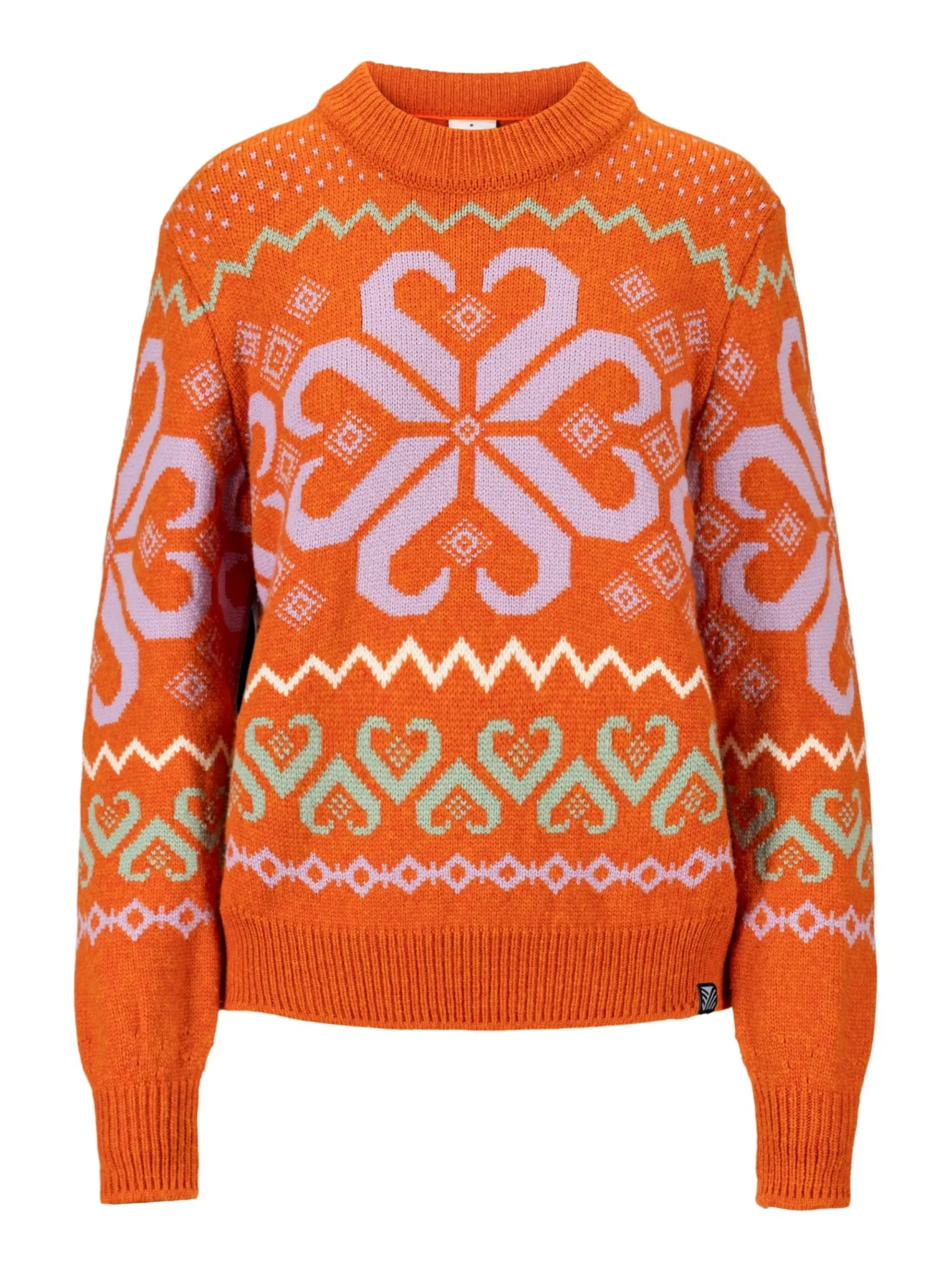 Dale of Norway Rund Hals-Falkeberg Ullgenser Dame Orange Lavender