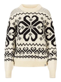 Dale of Norway Rund Hals-Falkeberg Ullgenser Dame White