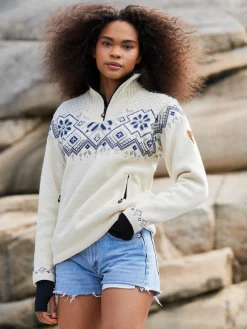 Dale of Norway Weatherproof-Fongen Ullgenser - Vindstopper Hvit