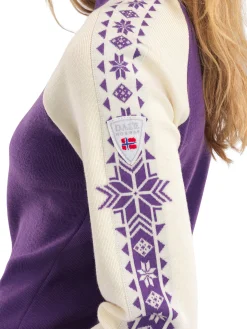 Dale of Norway Half-Zip-Geilo Ullgenser - Merino Lilla Offwhite