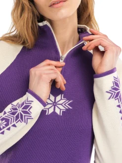 Dale of Norway Half-Zip-Geilo Ullgenser - Merino Lilla Offwhite