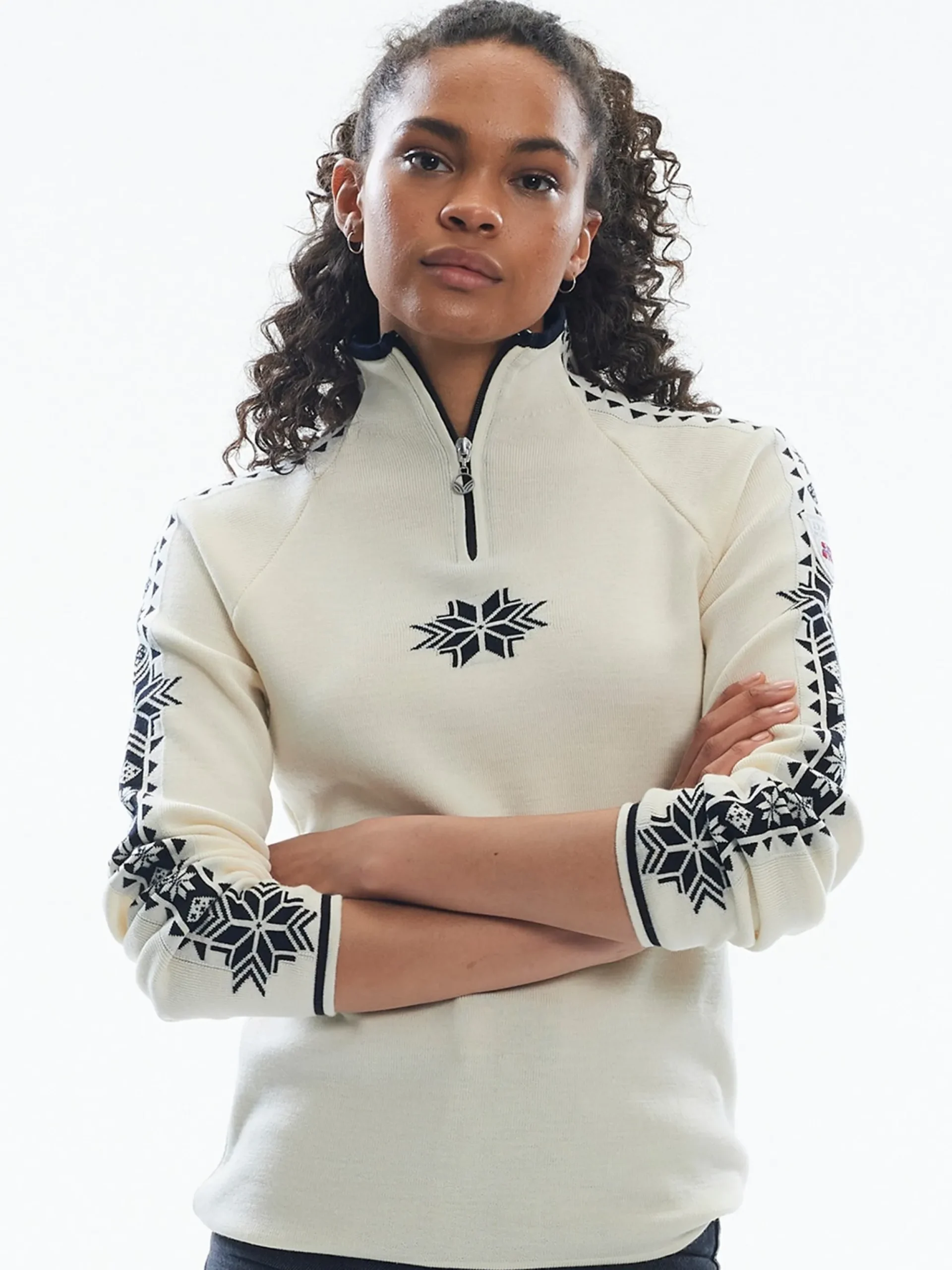 Dale of Norway Half-Zip-Geilo Ullgenser - Merino Hvit