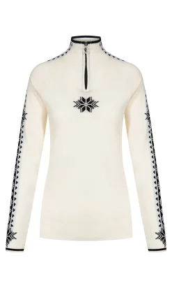 Dale of Norway Half-Zip-Geilo Ullgenser - Merino Hvit