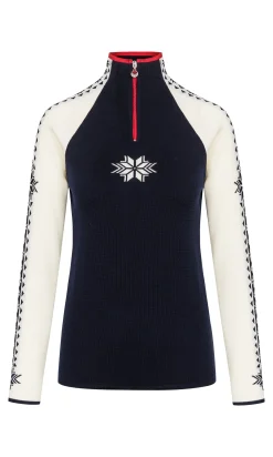 Dale of Norway Half-Zip-Geilo Ullgenser - Merino Mork Bla
