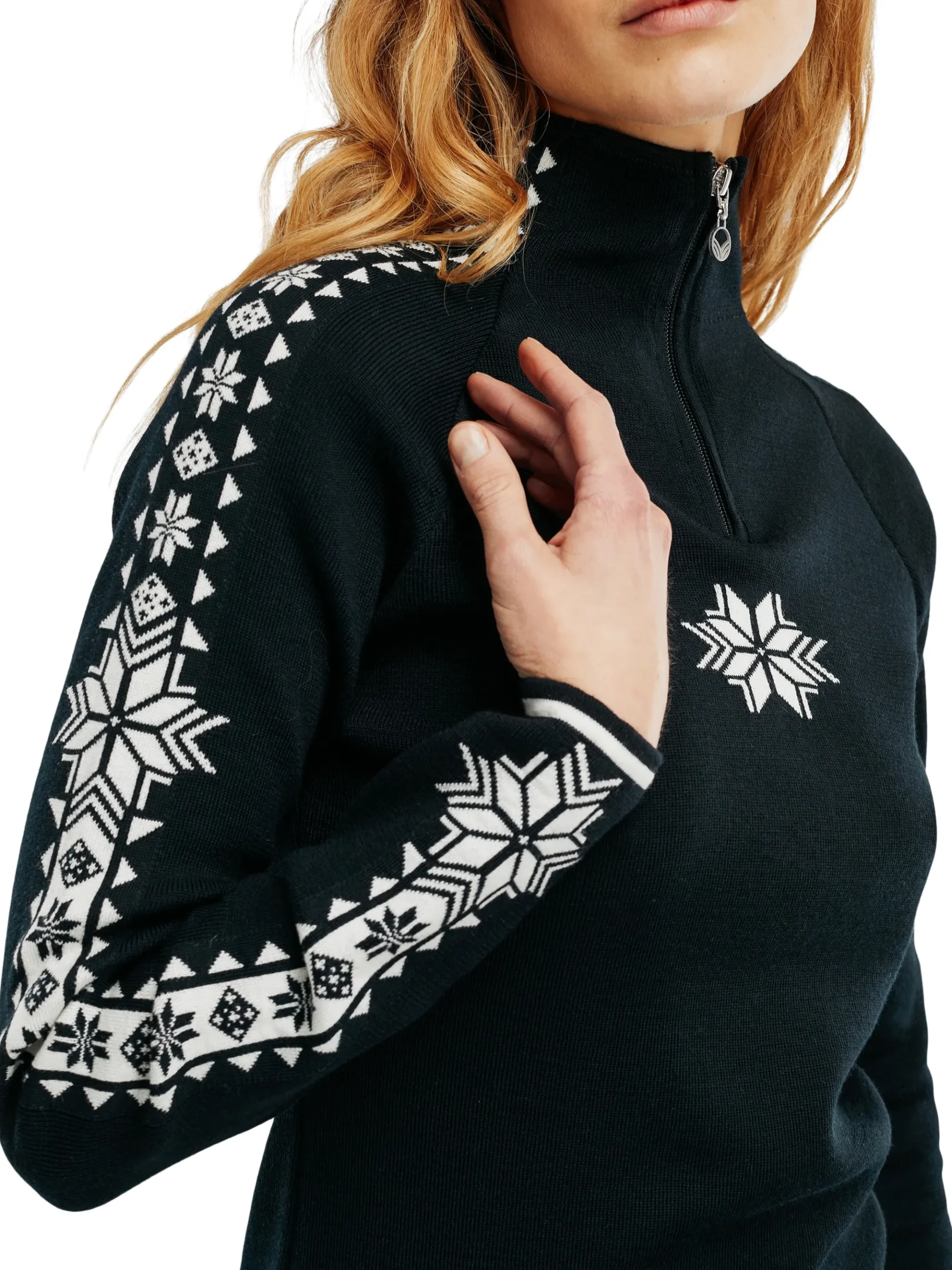 Dale of Norway Half-Zip-Geilo Ullgenser - Merino Sort