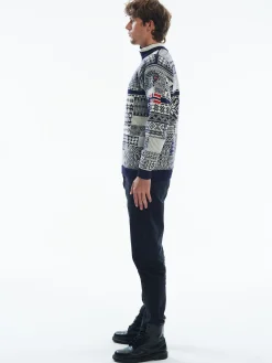 Dale of Norway Half-Zip-History Ullgenser Unisex - Norsk Ull Mork Bla