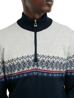 Dale of Norway Half-Zip-Hovden Ullgenser Mork Bla