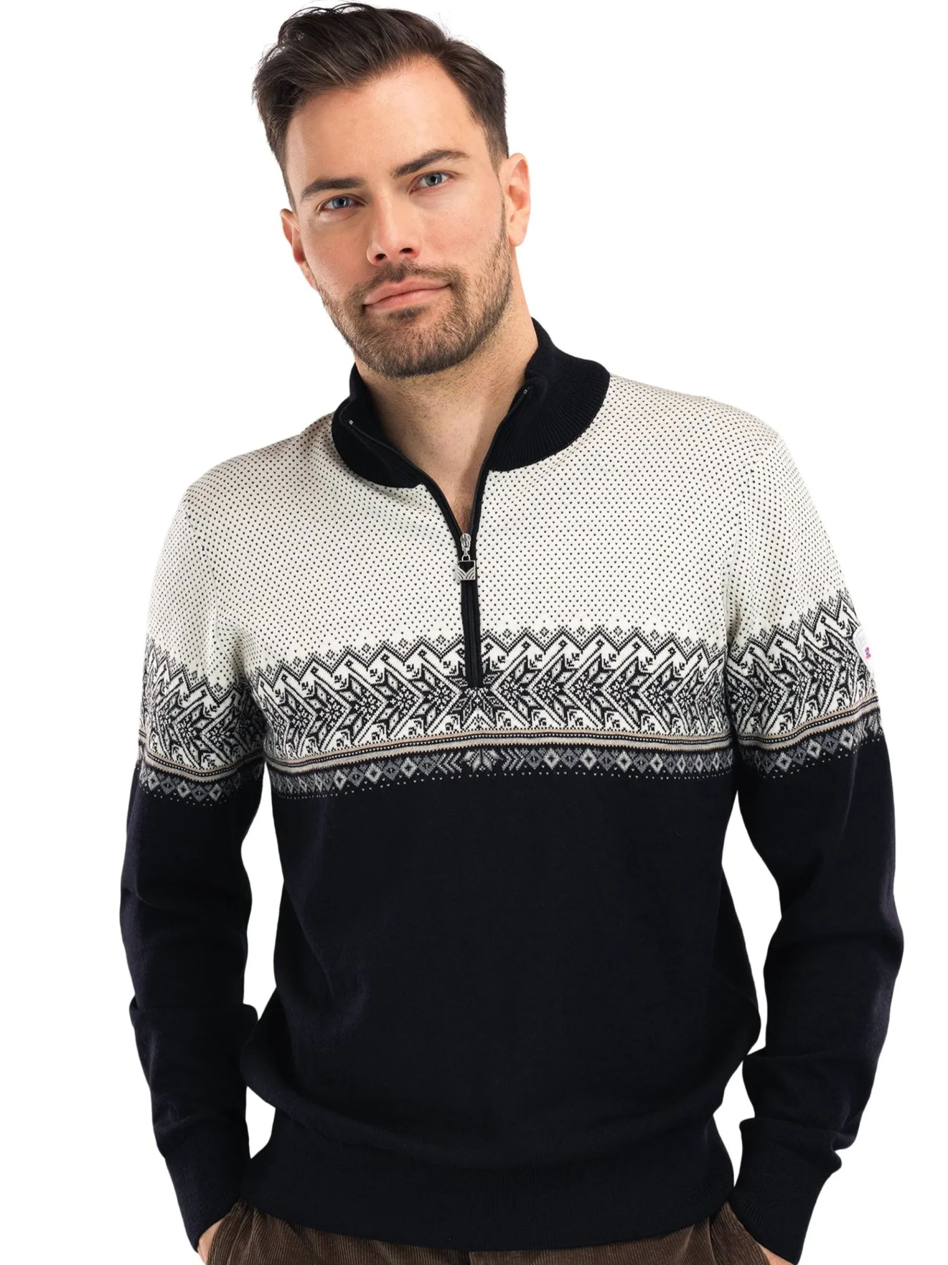 Dale of Norway Half-Zip-Hovden Ullgenser Sort