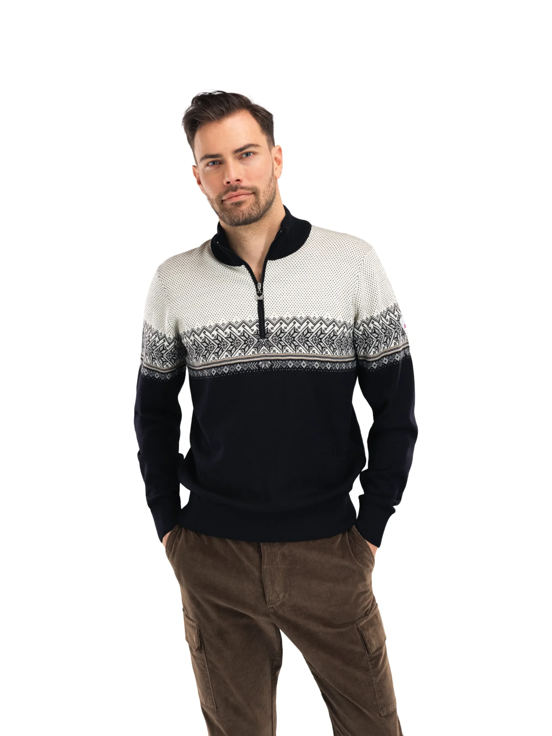 Dale of Norway Half-Zip-Hovden Ullgenser Sort