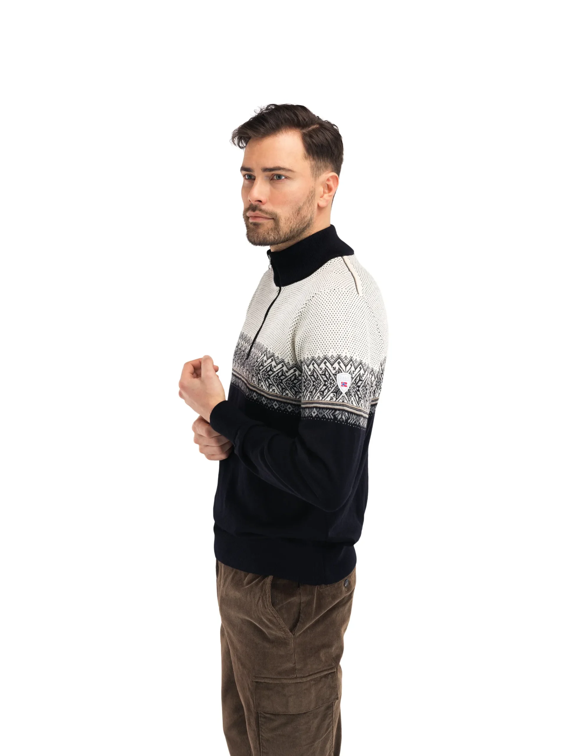 Dale of Norway Half-Zip-Hovden Ullgenser Sort