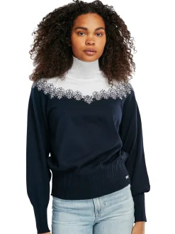 Dale of Norway Høy Hals-Isfrid Merino Ullgenser Dame Mork Bla