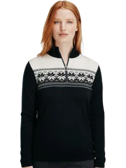 Dale of Norway Half-Zip-Liberg Damegenser Sort