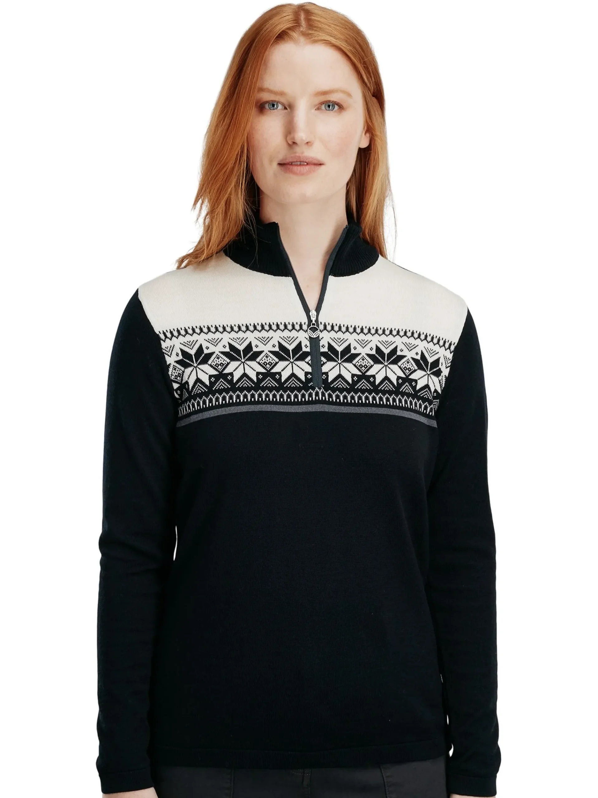 Dale of Norway Half-Zip-Liberg Damegenser Sort