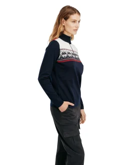 Dale of Norway Half-Zip-Liberg Damegenser Mork Bla