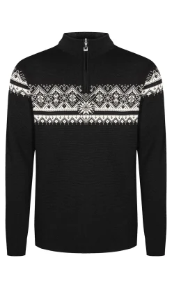 Dale of Norway Half-Zip-Moritz Ullgenser Sort/ Offwhite