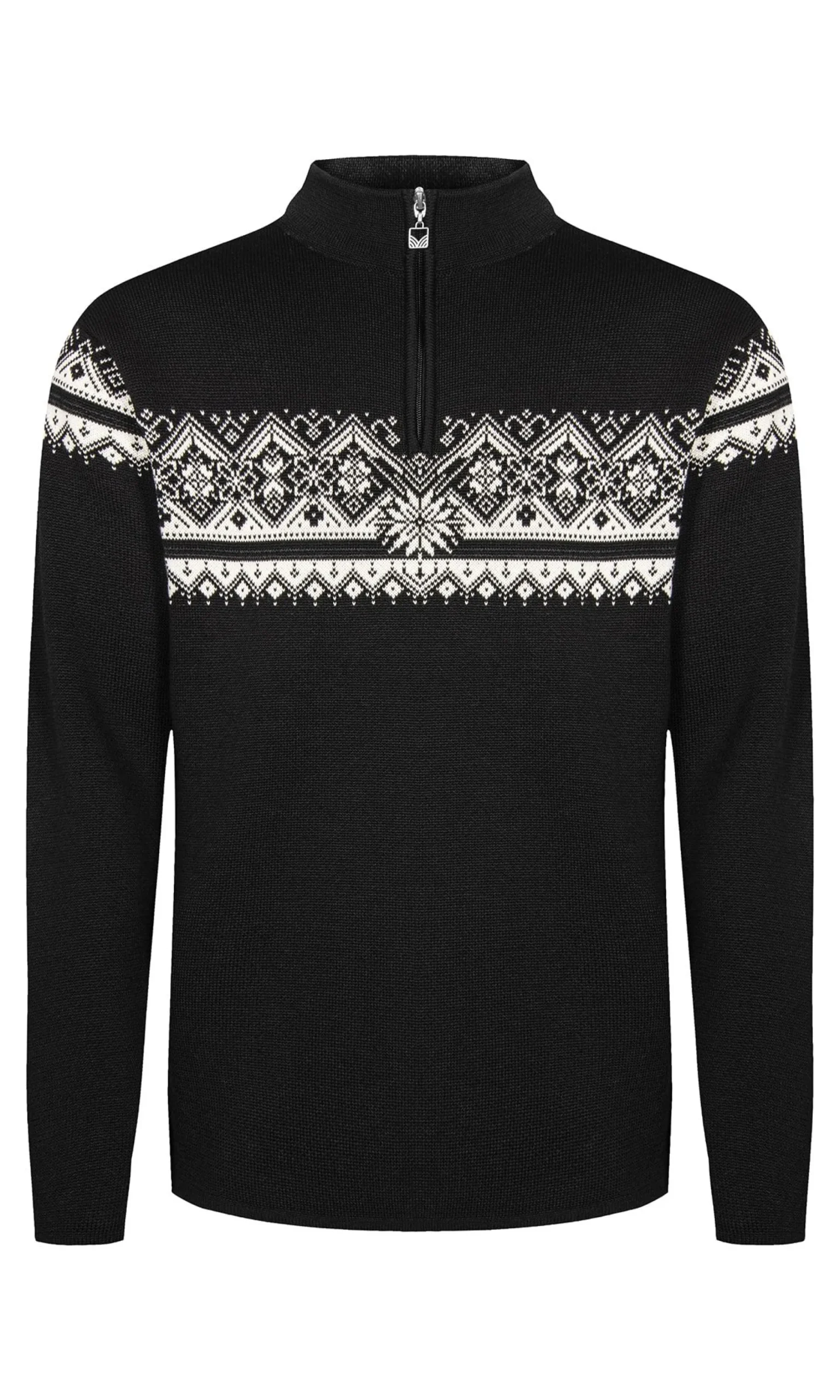 Dale of Norway Half-Zip-Moritz Ullgenser Sort/ Offwhite