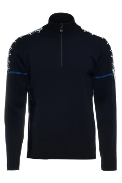 Dale of Norway Half-Zip-Mt. Blatind Ullgenser Herre - Merino Mork Bla