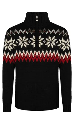 Dale of Norway Half-Zip-Myking Ullgenser Sort