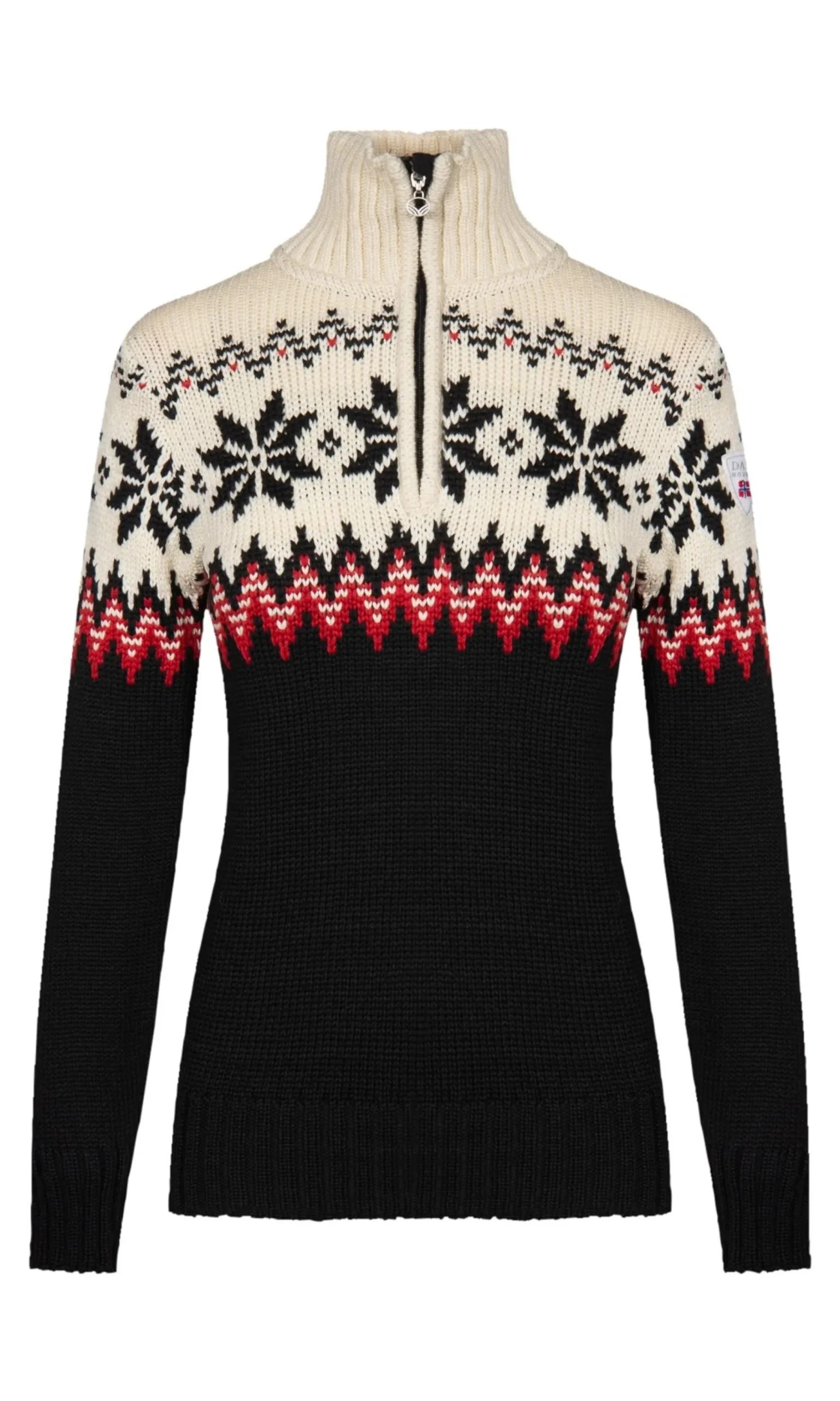 Dale of Norway Half-Zip-Myking Ullgenser - Merino Sort