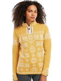 Dale of Norway Half-Zip-Peace Ullgenser Mustard