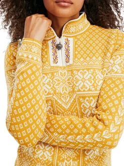 Dale of Norway Half-Zip-Peace Ullgenser Mustard
