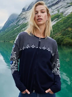 Dale of Norway Kort Ulljakke Og Cardigan-Rosendal Damejakke Mork Bla