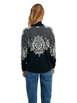 Dale of Norway Høy Hals-Rosendal Ullgenser Dame Mork Bla