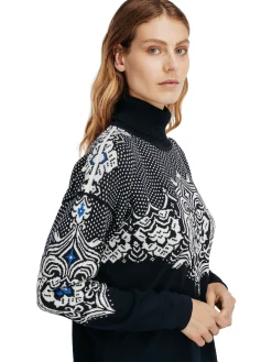 Dale of Norway Høy Hals-Rosendal Ullgenser Dame Mork Bla