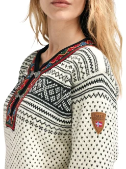 Dale of Norway Half-Zip-Setesdal Genser Unisex - Norsk Ull Offwhite