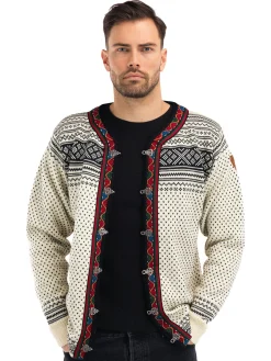 Dale of Norway Kort Ulljakke Og Cardigan-Setesdal Lusekofte - Norsk Ull Offwhite/ Sort