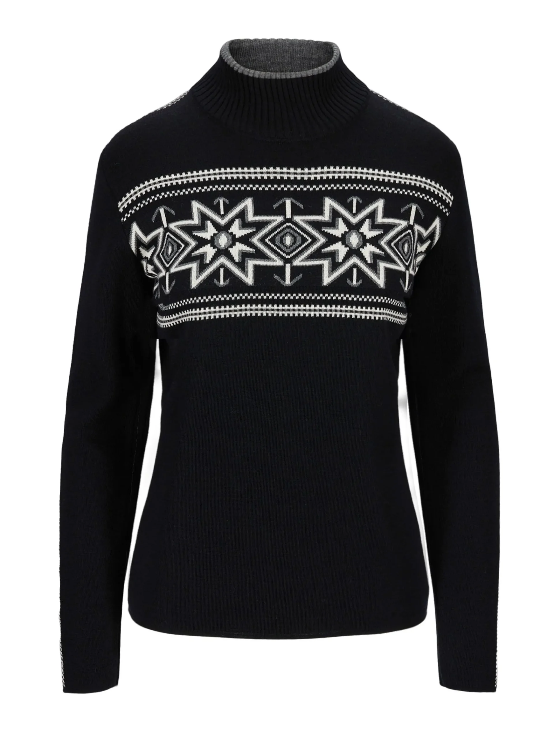 Dale of Norway Høy Hals-Tindefjell Ullgenser Dame - Merino Sort