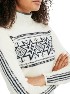 Dale of Norway Høy Hals-Tindefjell Ullgenser Dame - Merino Offwhite