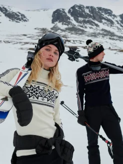 Dale of Norway Høy Hals-Tindefjell Ullgenser Dame - Merino Offwhite