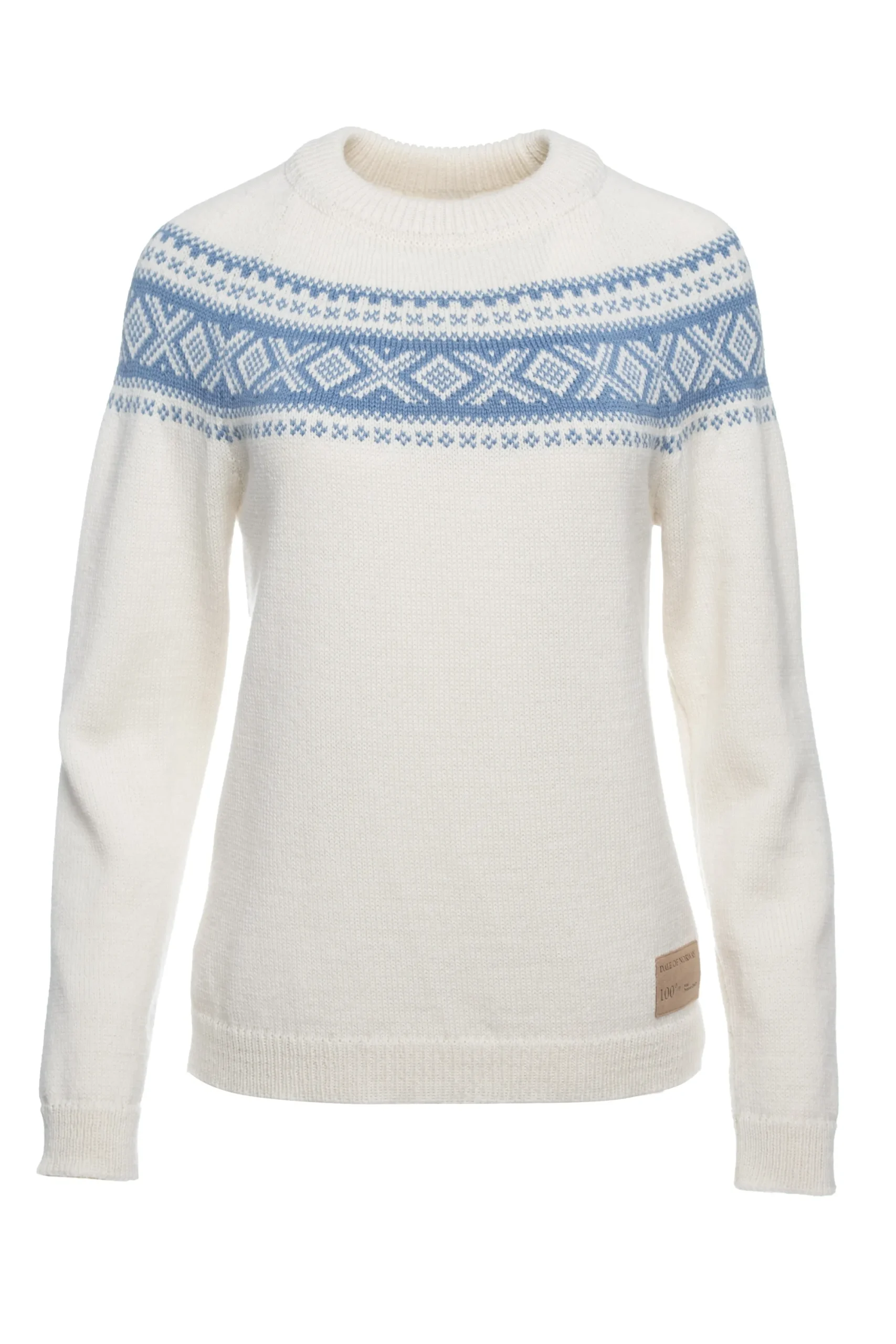 Dale of Norway Rund Hals-Vagsoy Ullgenser Hvit