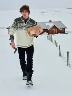 Dale of Norway Half-Zip-Vail Ullgenser - Norsk Ull Mork Gronn